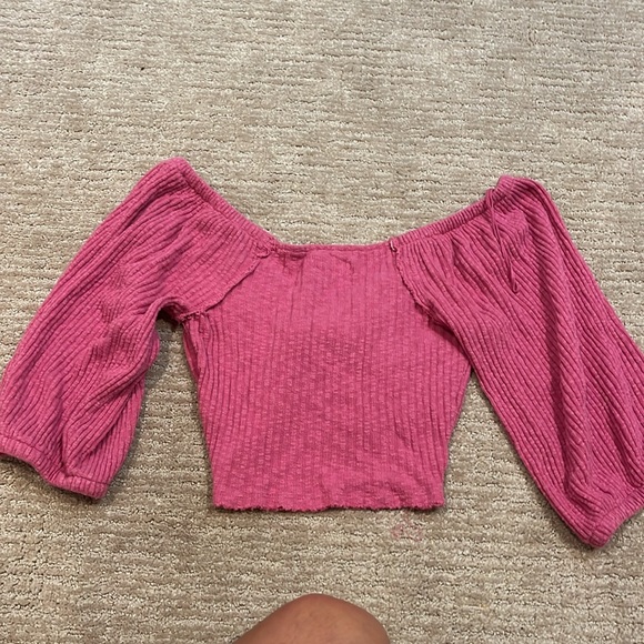 Urban Outfitters Pink Knotted Crop Top Size M - Picture 5 of 5